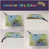 Zip Clutch / Purse / Bag / Pouch - Blue Green Pattern Zip Clutch / Purse / Bag / Pouch - Blue Green Pattern